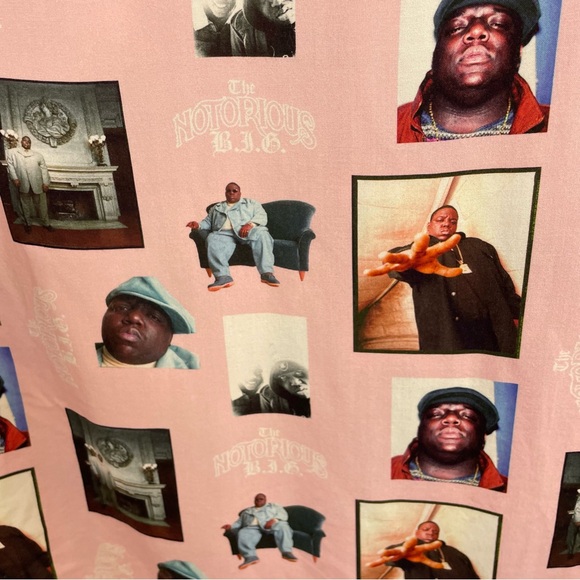 Notorious B.I.G. Pink Button Up Shirt, M - Picture 4 of 7